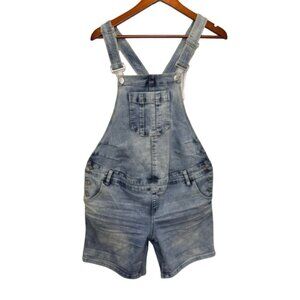 Thyme Maternity Blue Denim Shortalls Size Small